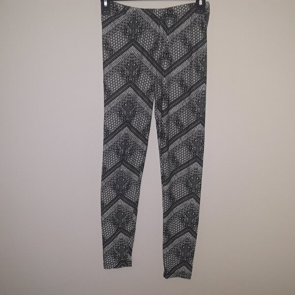 Eye Candy junior medium black/white patterned leggings - Picture 1 of 5
